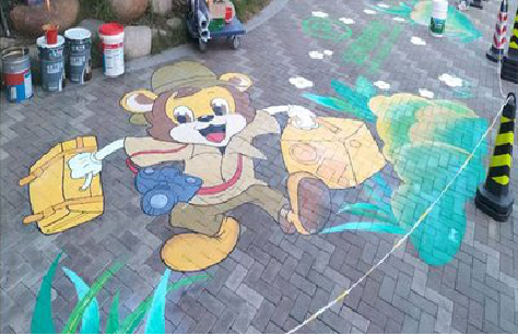 恭城夏季画地面彩绘会遇到的问题