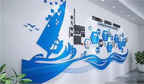 恭城海浪主题文化墙如何设计?