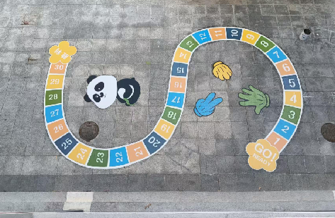 恭城地面游戏彩绘