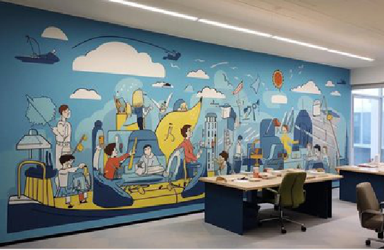 恭城办公室墙绘的特点。