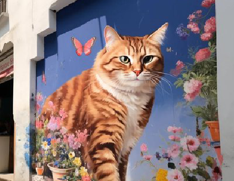 恭城自己绘制有个性的手绘墙