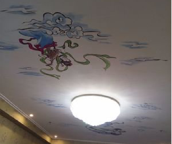恭城如何快速绘制天花板上的手绘墙？